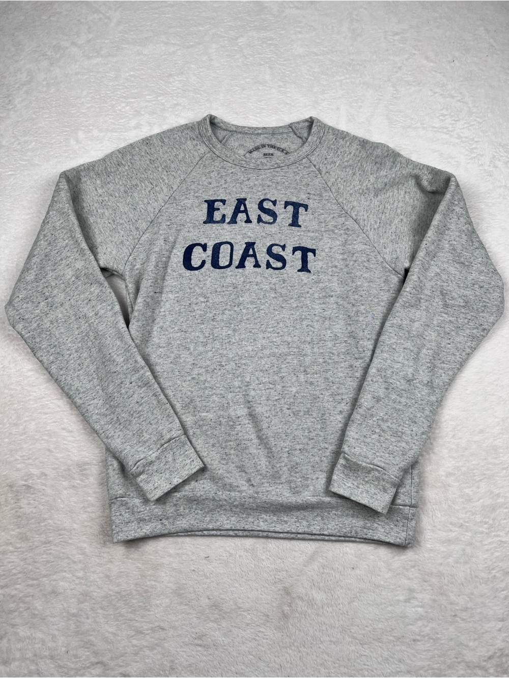 SAULT New England East Coast Gray Crewneck Sweatshirt Size Small Made USA